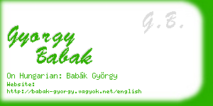 gyorgy babak business card